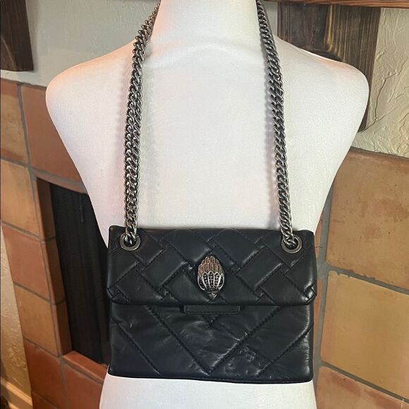 Kurt Geiger Black MINI LEATHER KENSINGTON BAG - Picture 1 of 11